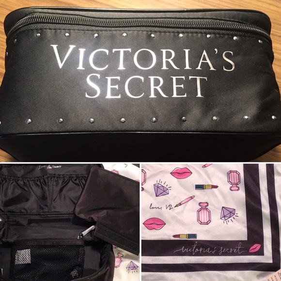 Victoria’s Secret 3 pcs travel case w/ satin cloth - Picture 2 of 7